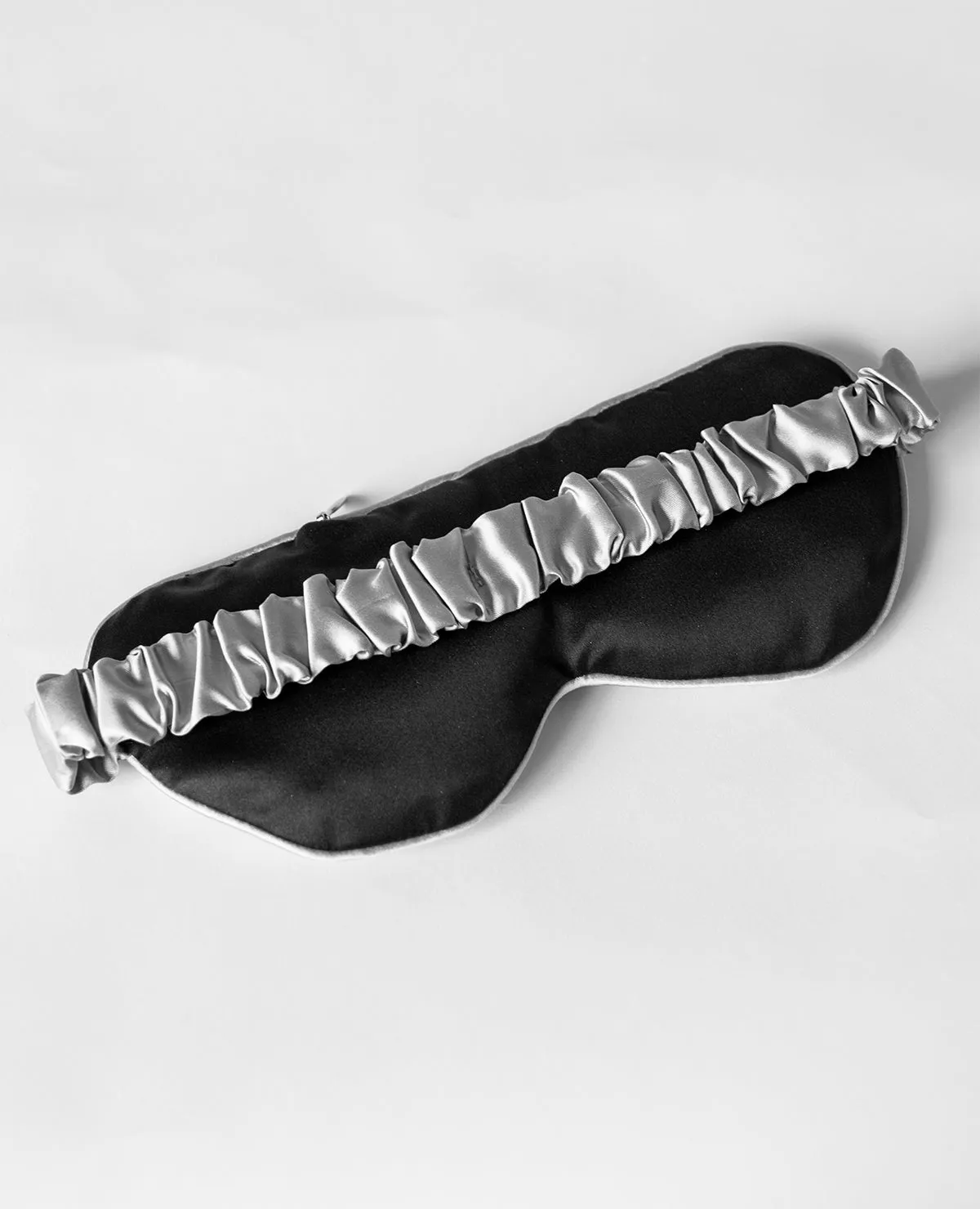 100% Silk Weighted Sleep Mask Silver