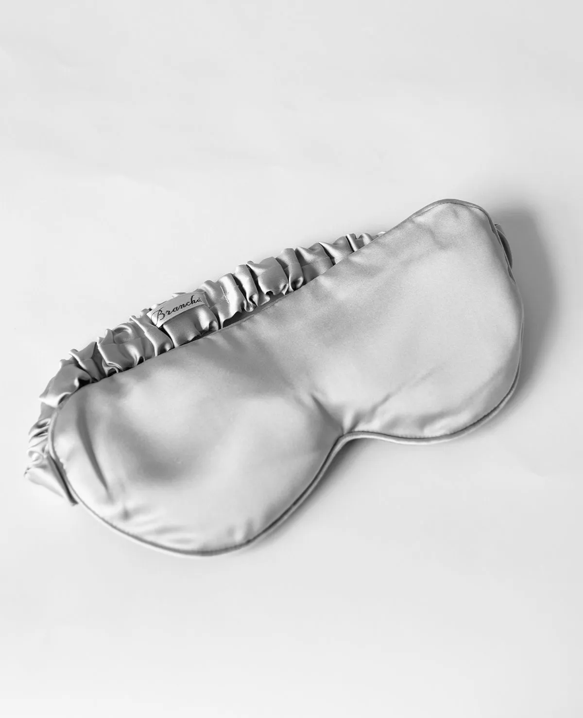 100% Silk Weighted Sleep Mask Silver