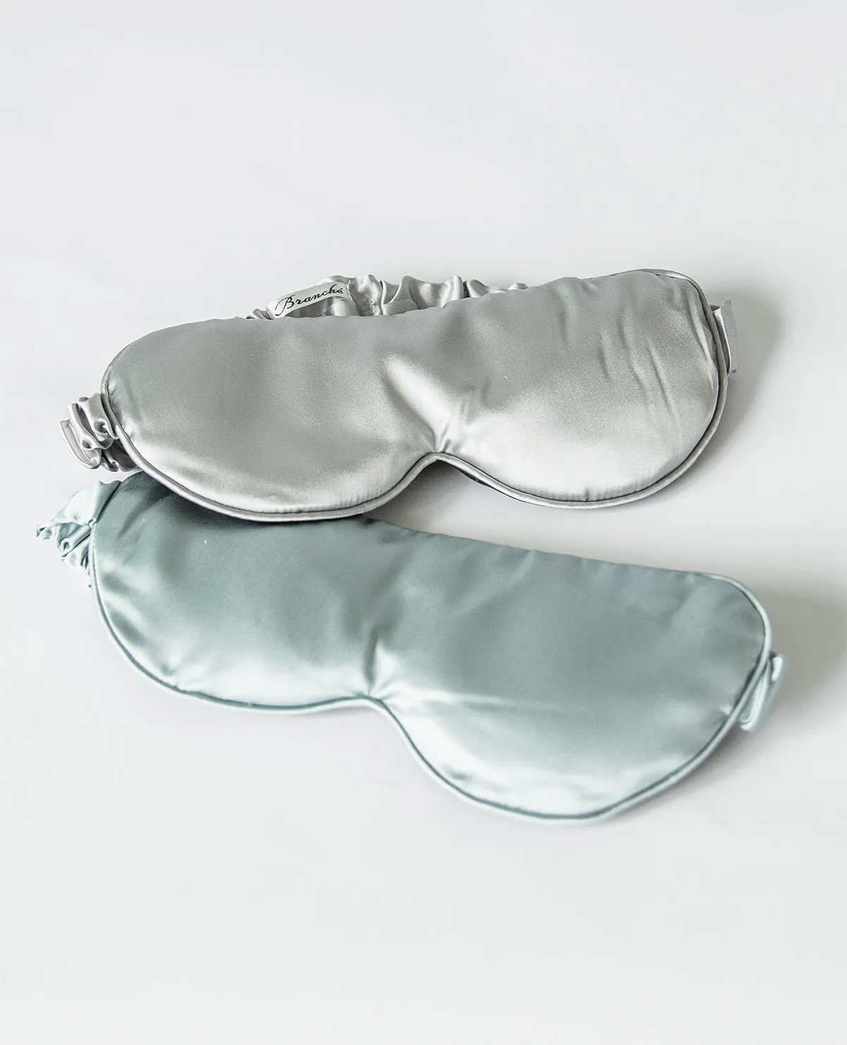 100% Silk Weighted Sleep Mask Silver