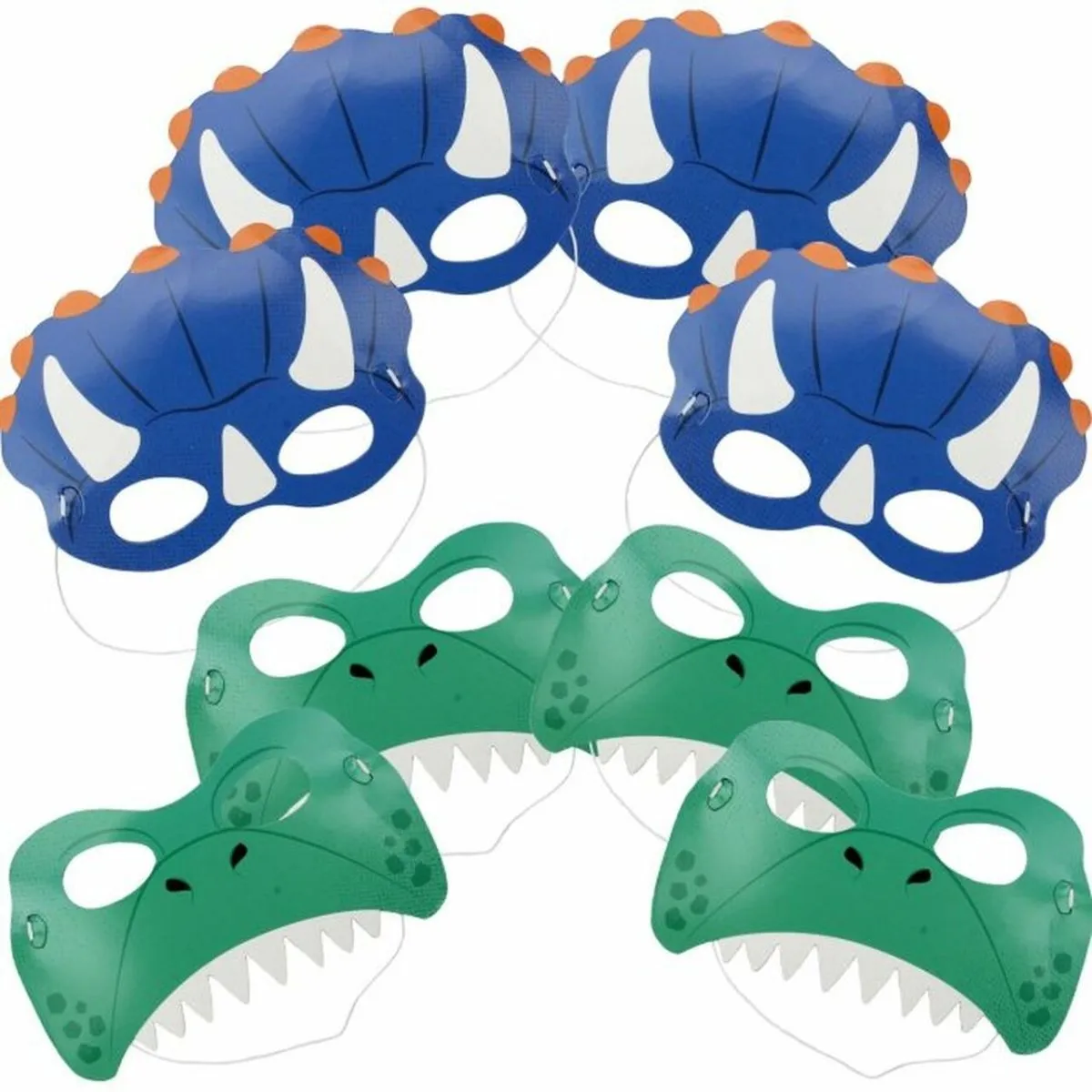 8pk Dinosaur Roar Party Masks