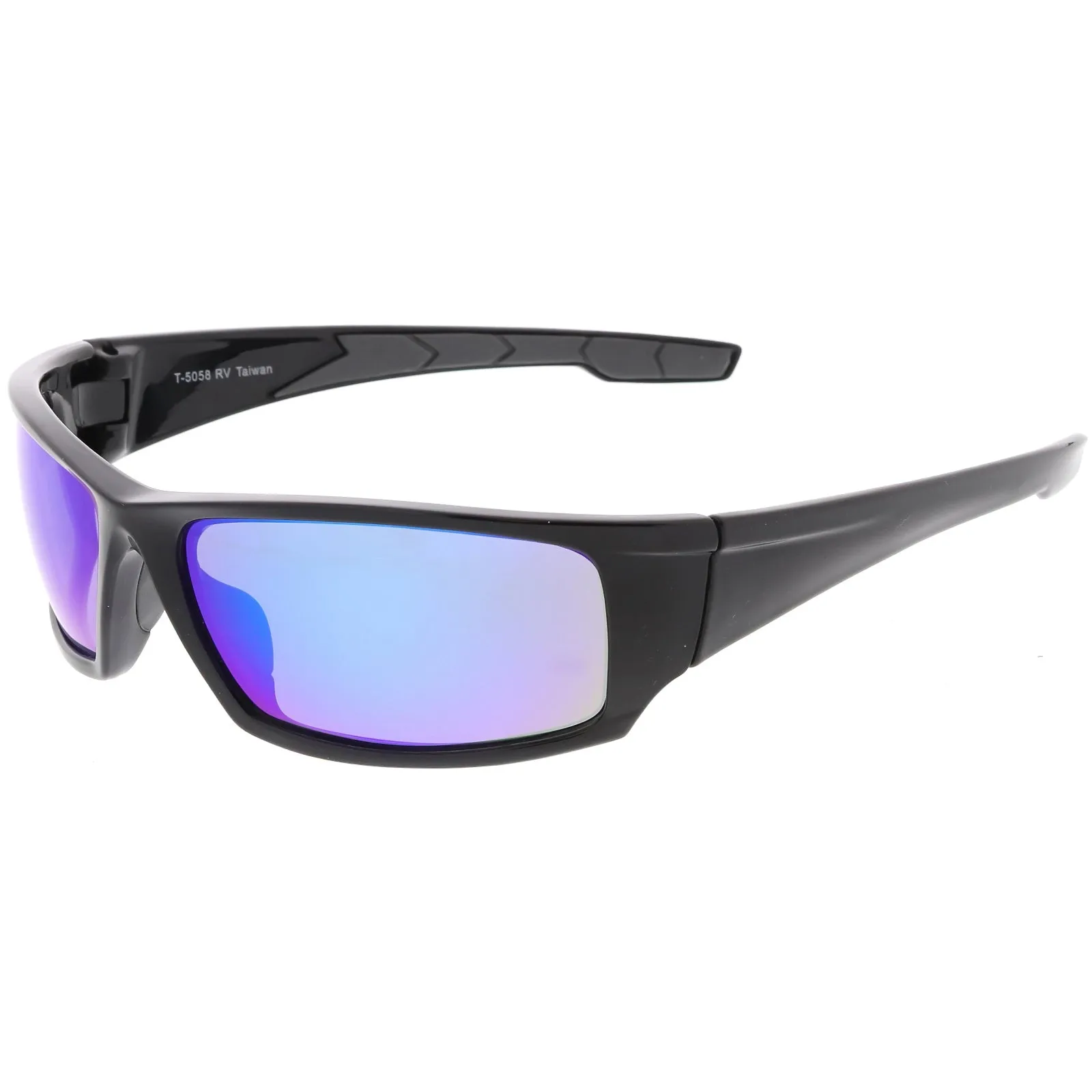 Action Sports TR-90 Sports Wrap Mirrored Lens Sunglasses C811