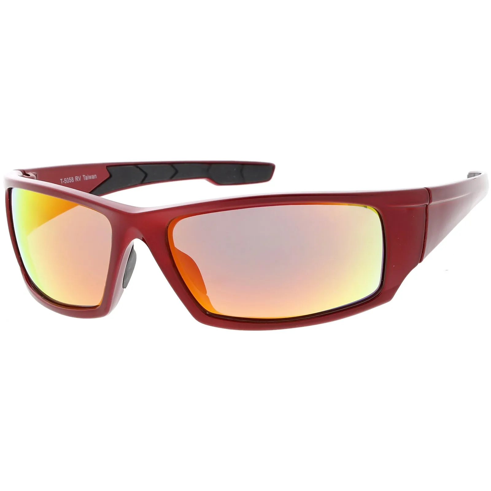 Action Sports TR-90 Sports Wrap Mirrored Lens Sunglasses C811