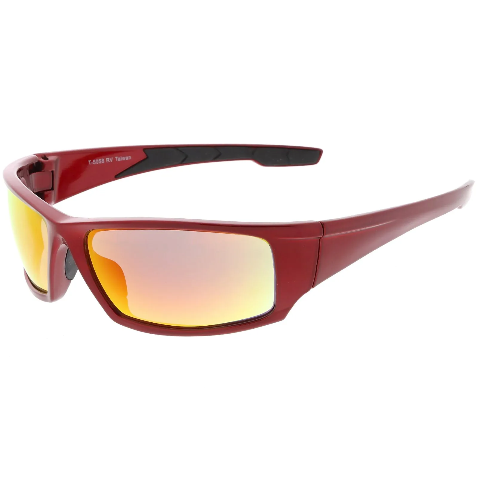 Action Sports TR-90 Sports Wrap Mirrored Lens Sunglasses C811