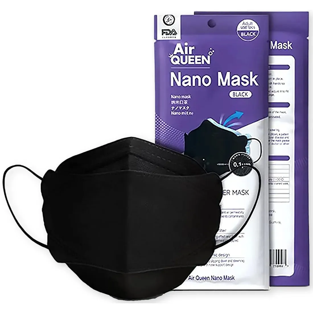 AirQUEEN™ NANOFIBER BLACK MASK