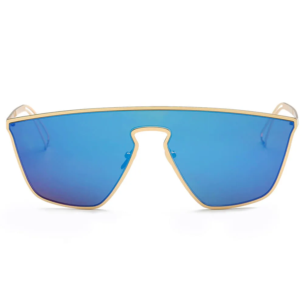 BEVERLY | Women Square Futuristic Flat Lens Sunglasses