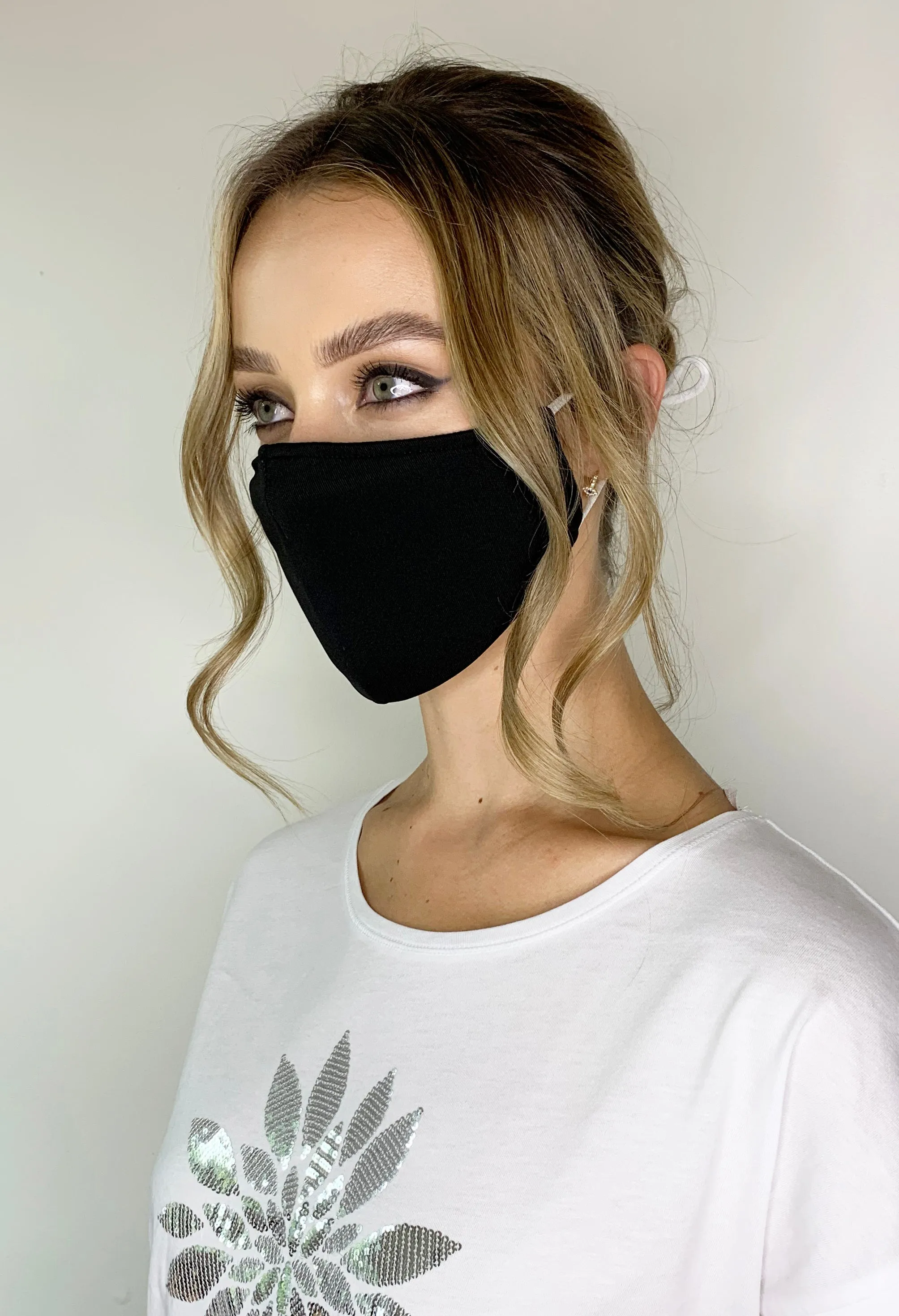 Black Antimicrobial 3 Pack Neoprene Face Covering