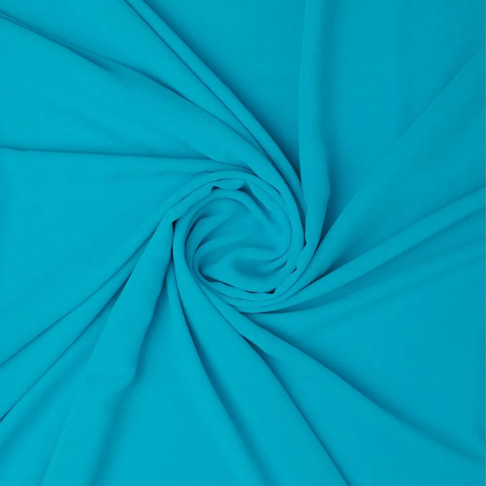 Blue Plain Georgette Solid Fabric