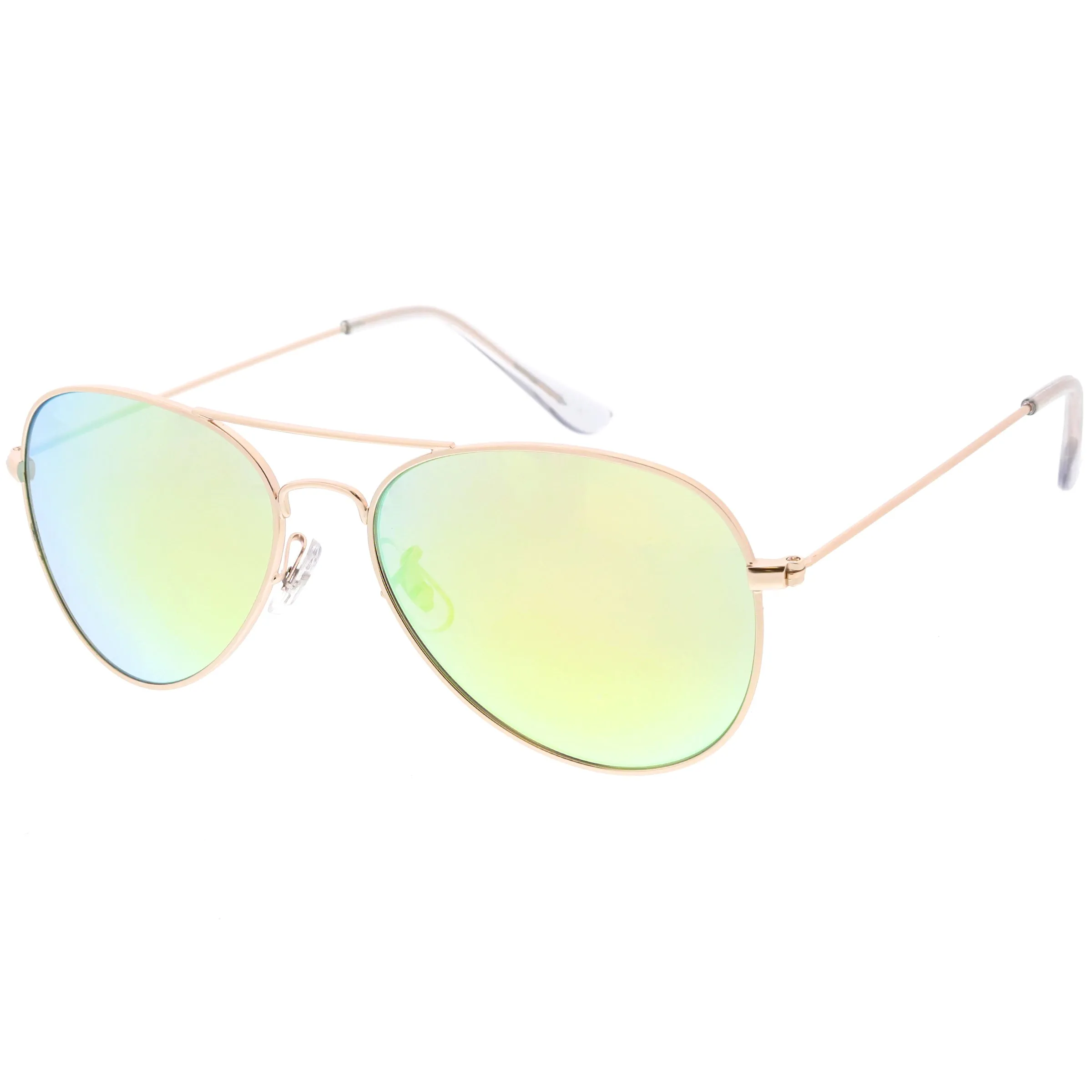 Classic Metal Colored Mirror Lens Aviator Sunglasses C776