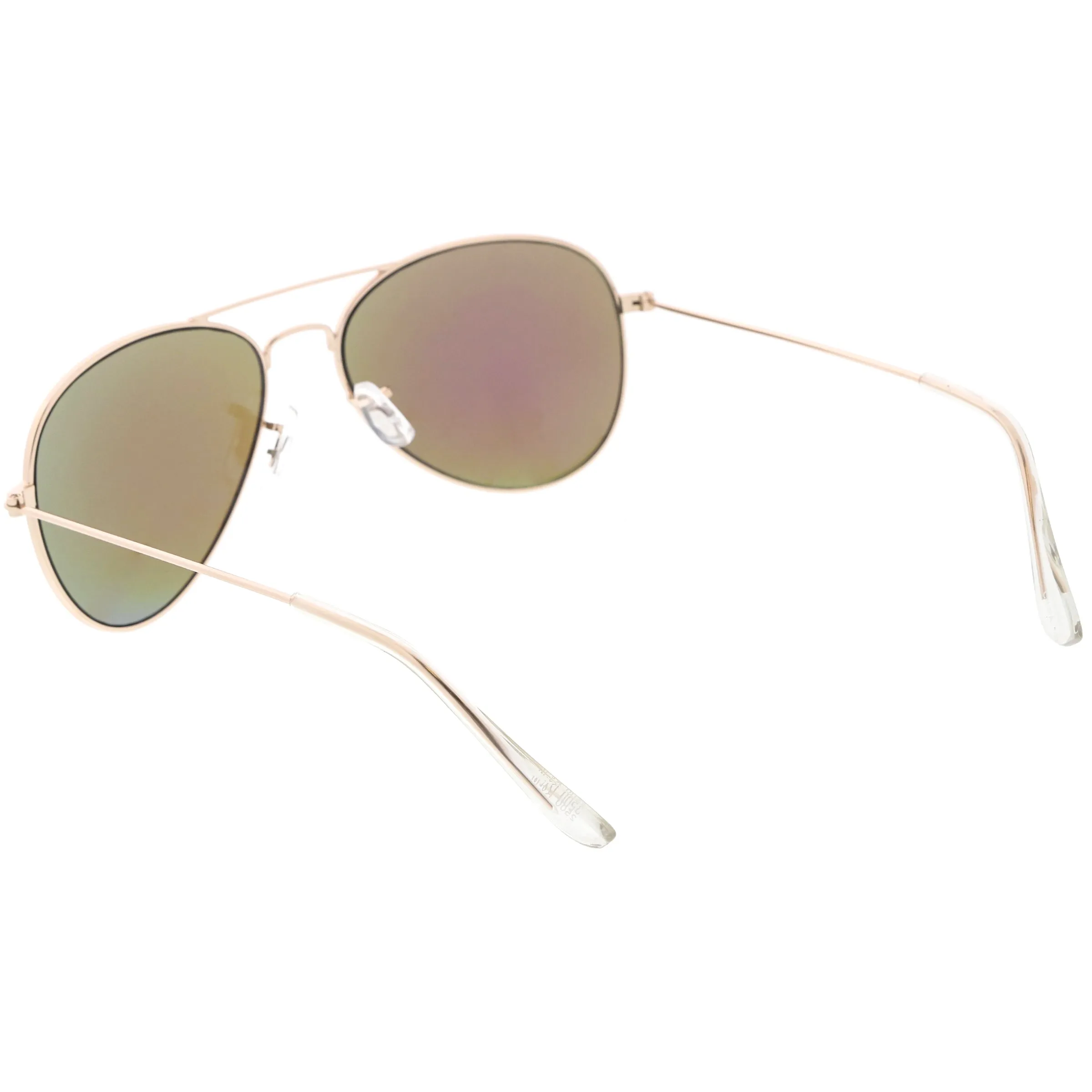 Classic Metal Colored Mirror Lens Aviator Sunglasses C776