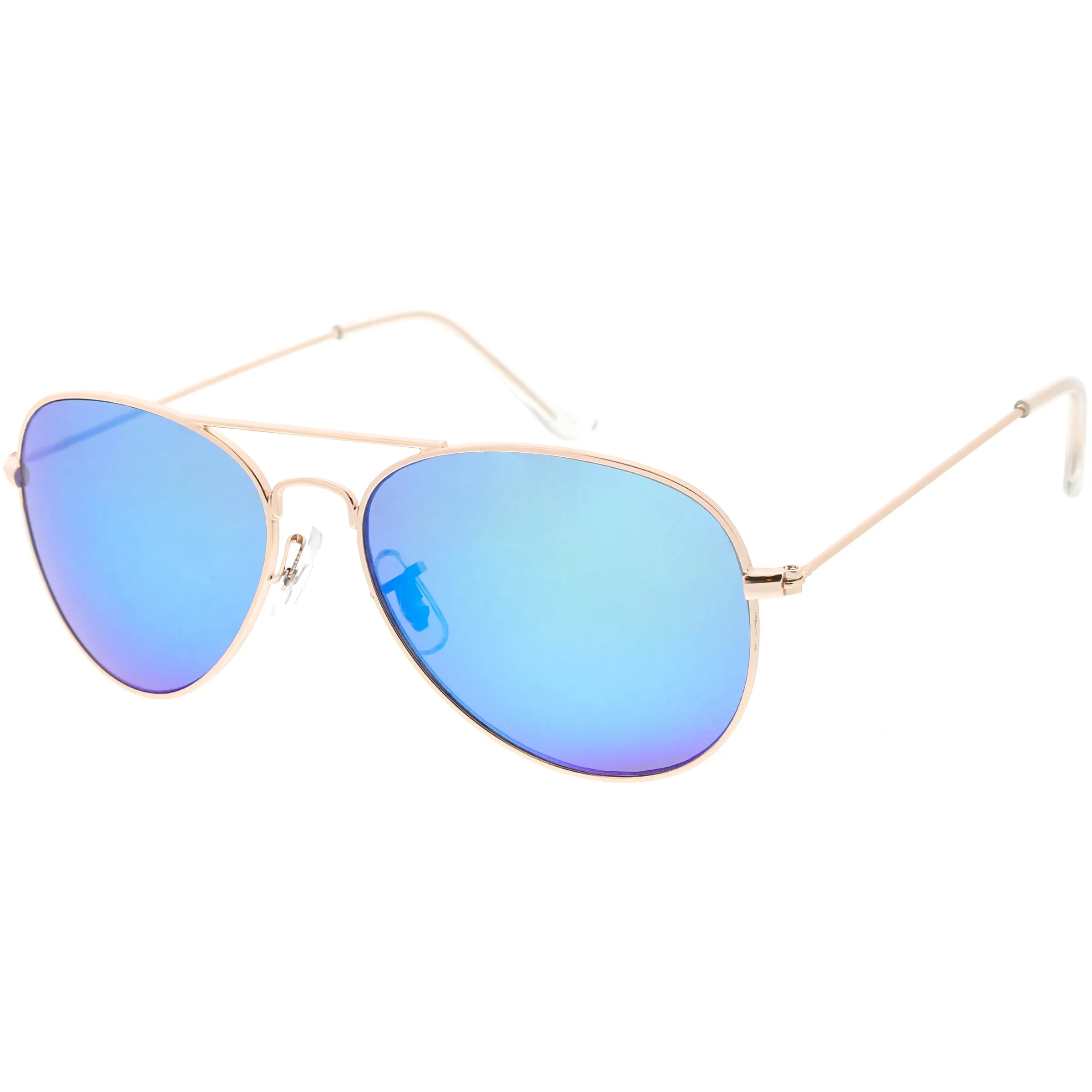 Classic Metal Colored Mirror Lens Aviator Sunglasses C776