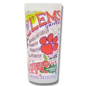 Clemson University Collegiate Frosted Glass Tumbler