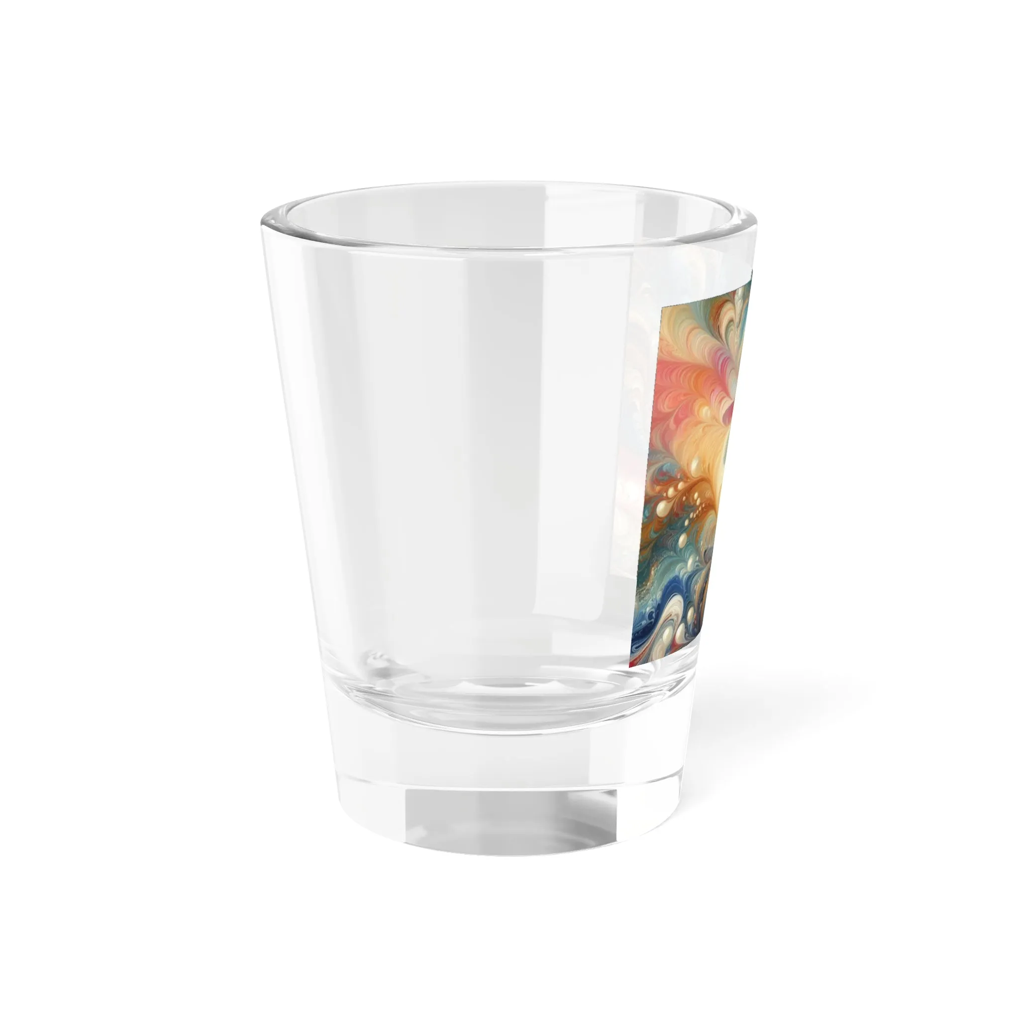 Colorful traditional marbling art Shot Glass, 1.5oz