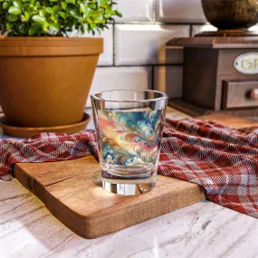 Colorful traditional marbling art Shot Glass, 1.5oz