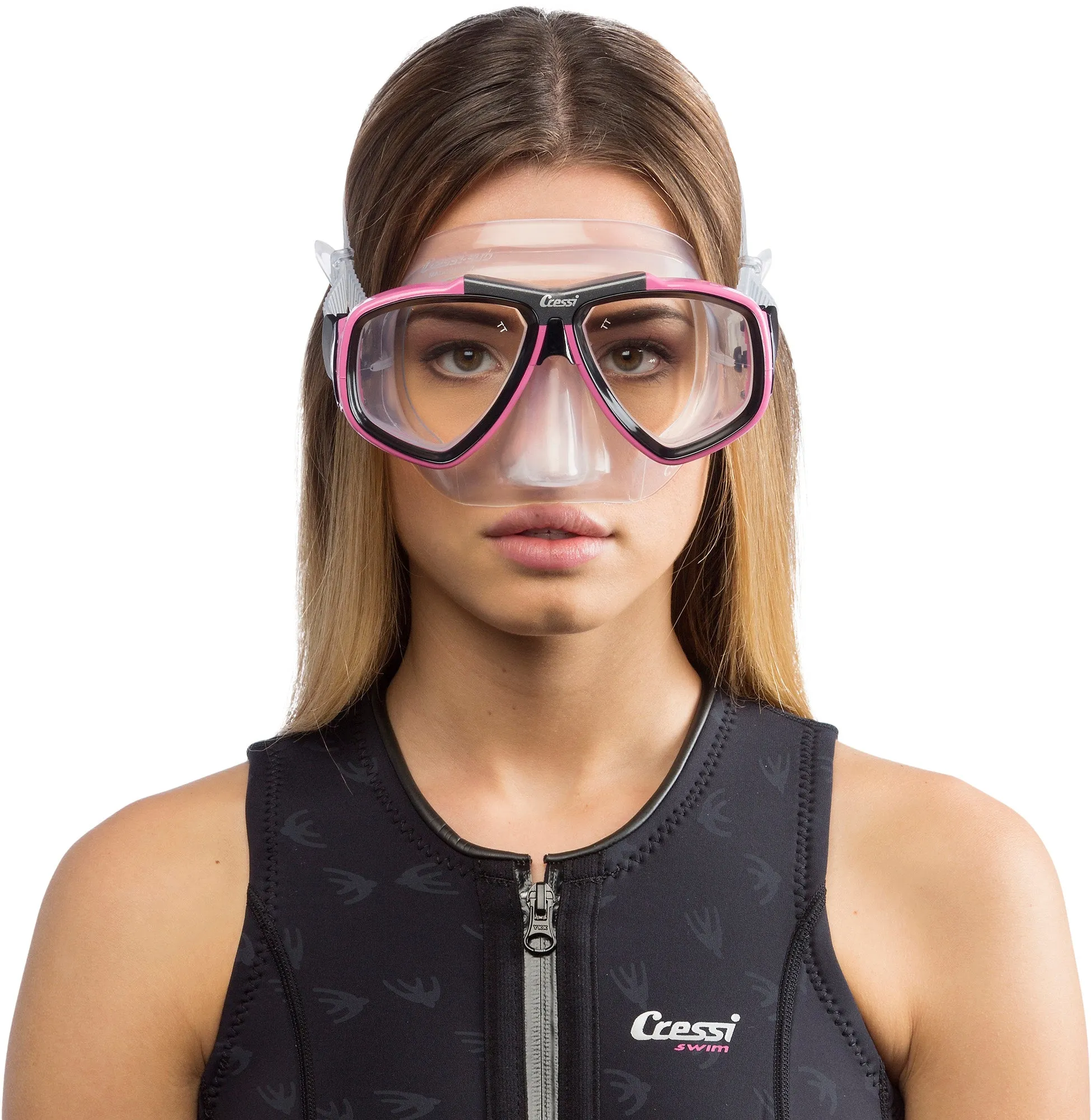 Cressi Focus Scuba Diving Mask with Inclined Glasses Made in Italy