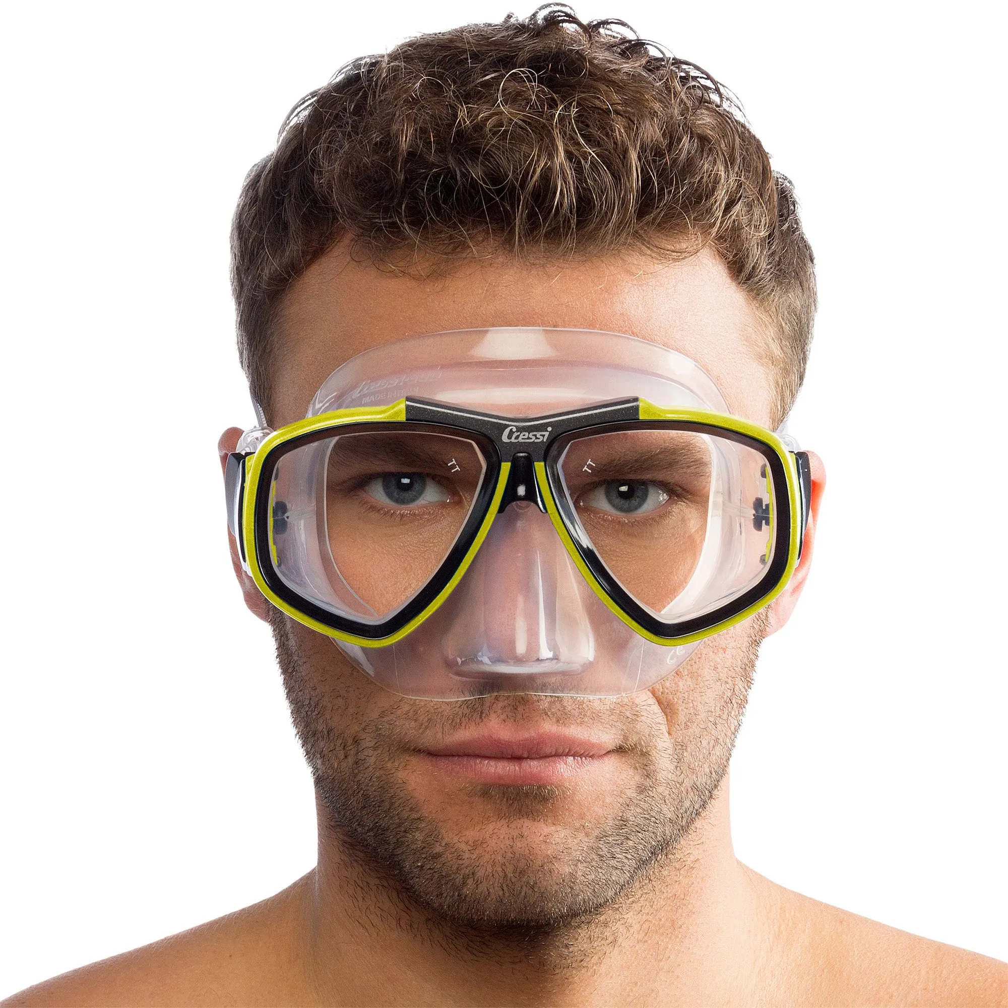 Cressi Focus Scuba Diving Mask with Inclined Glasses Made in Italy