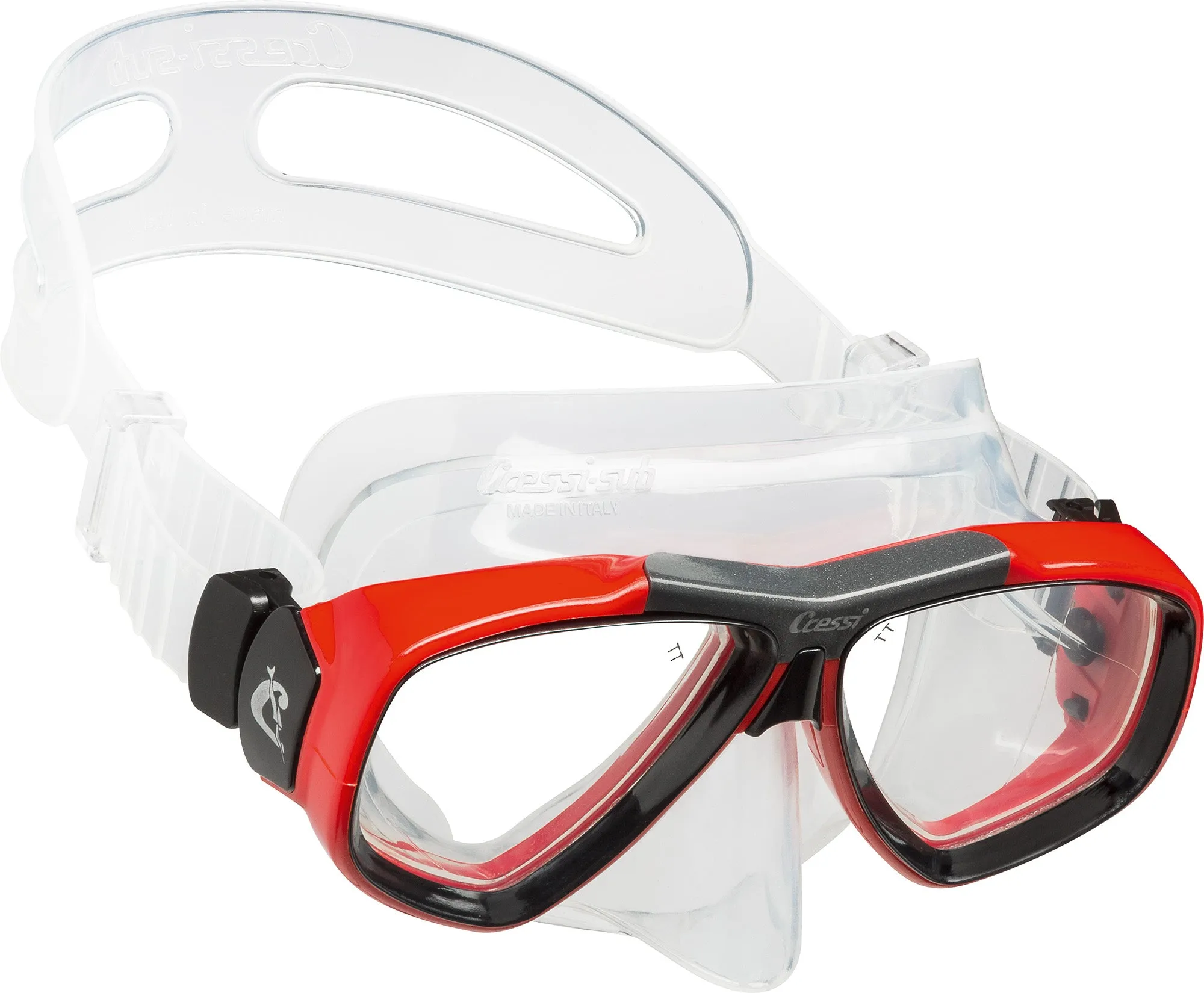 Cressi Focus Scuba Diving Mask with Inclined Glasses Made in Italy