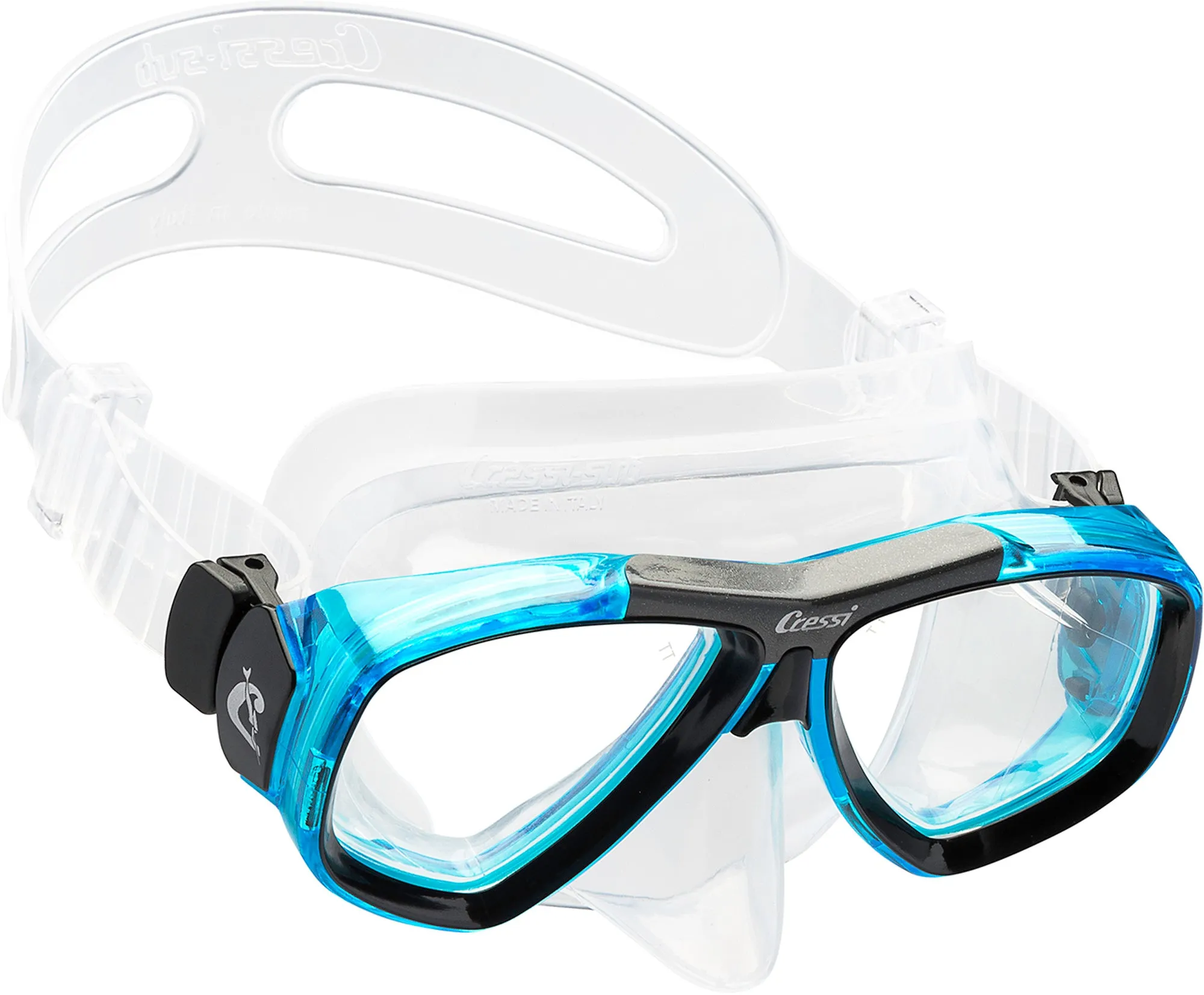 Cressi Focus Scuba Diving Mask with Inclined Glasses Made in Italy