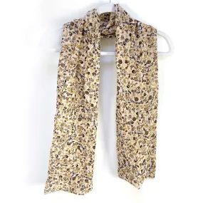 Cute Ditsy Floral Chiffon Scarf with Gold Eyelet, Woman Scarf, All season scarf, Lightweight Scarf, Chiffon Scarf