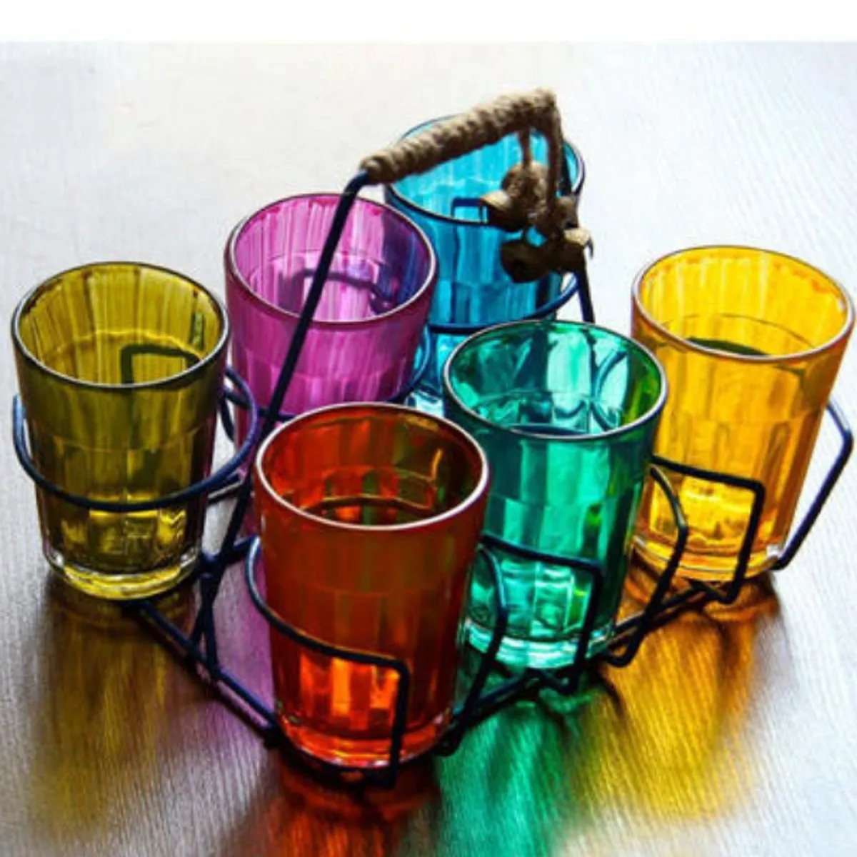 Cutting Chai Glass Set- Colorful