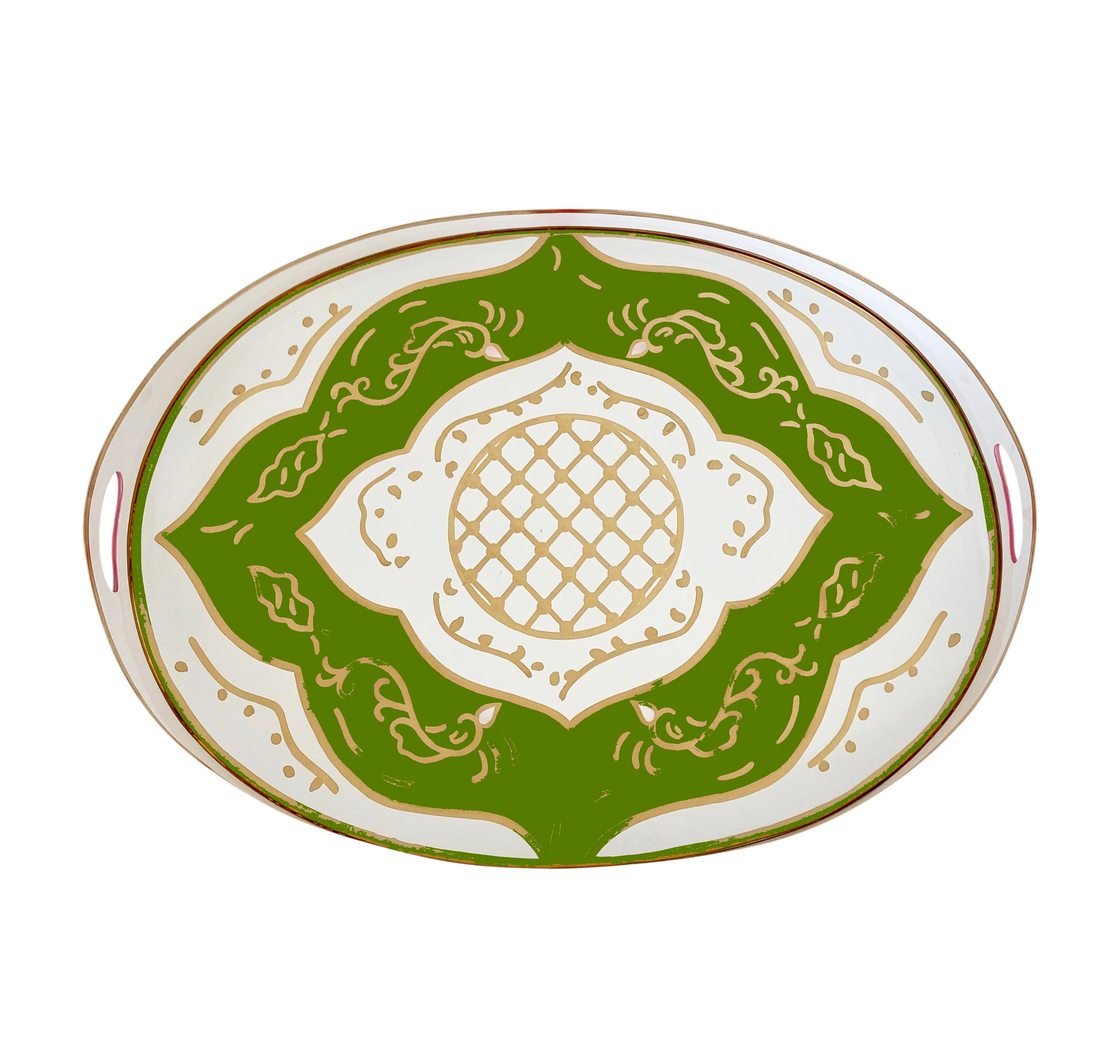 Dana Gibson Jules in Green Oval Tray