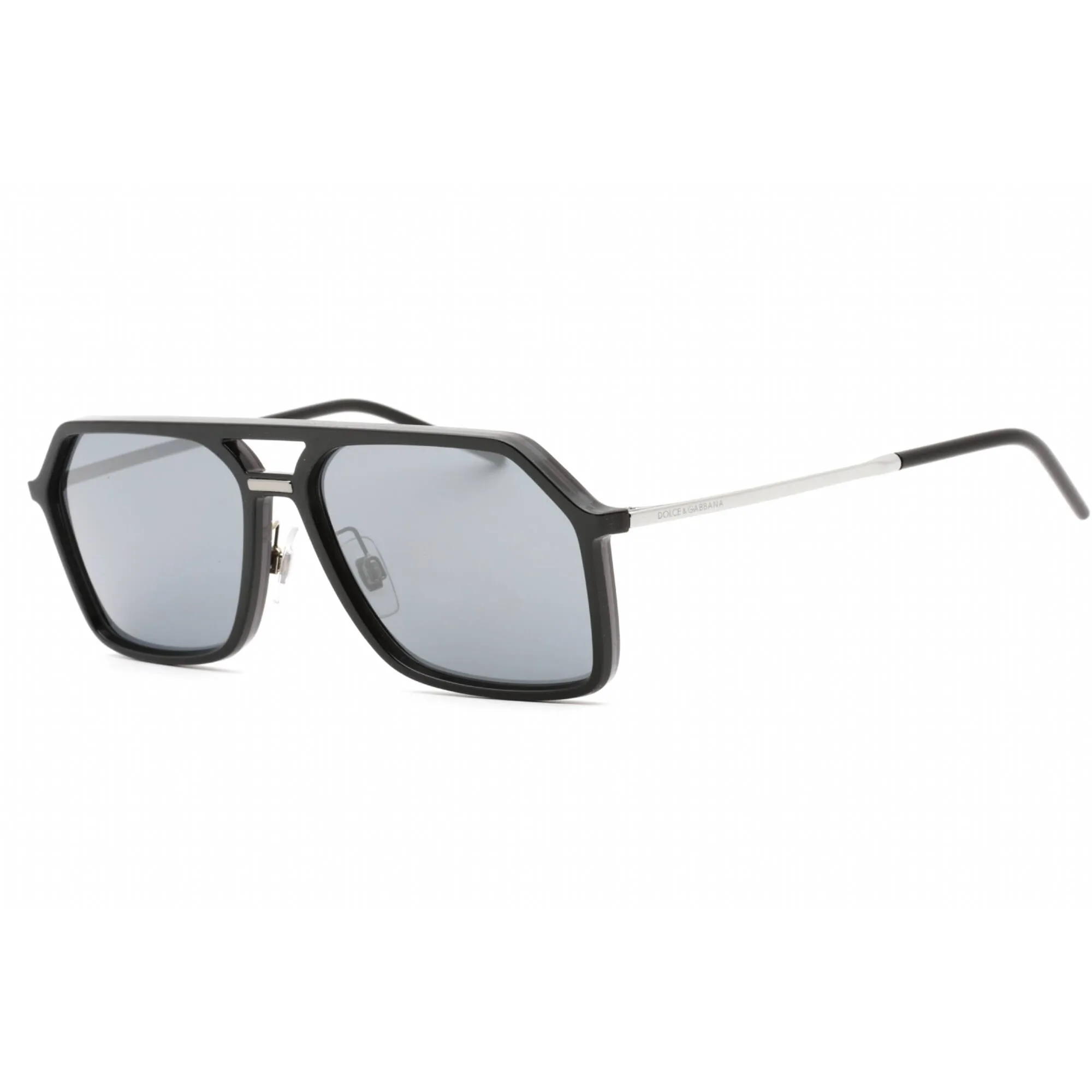 Dolce & Gabbana Men's Sunglasses - Black/Gunmetal Rectangular Frame | 0DG6196 501/6G