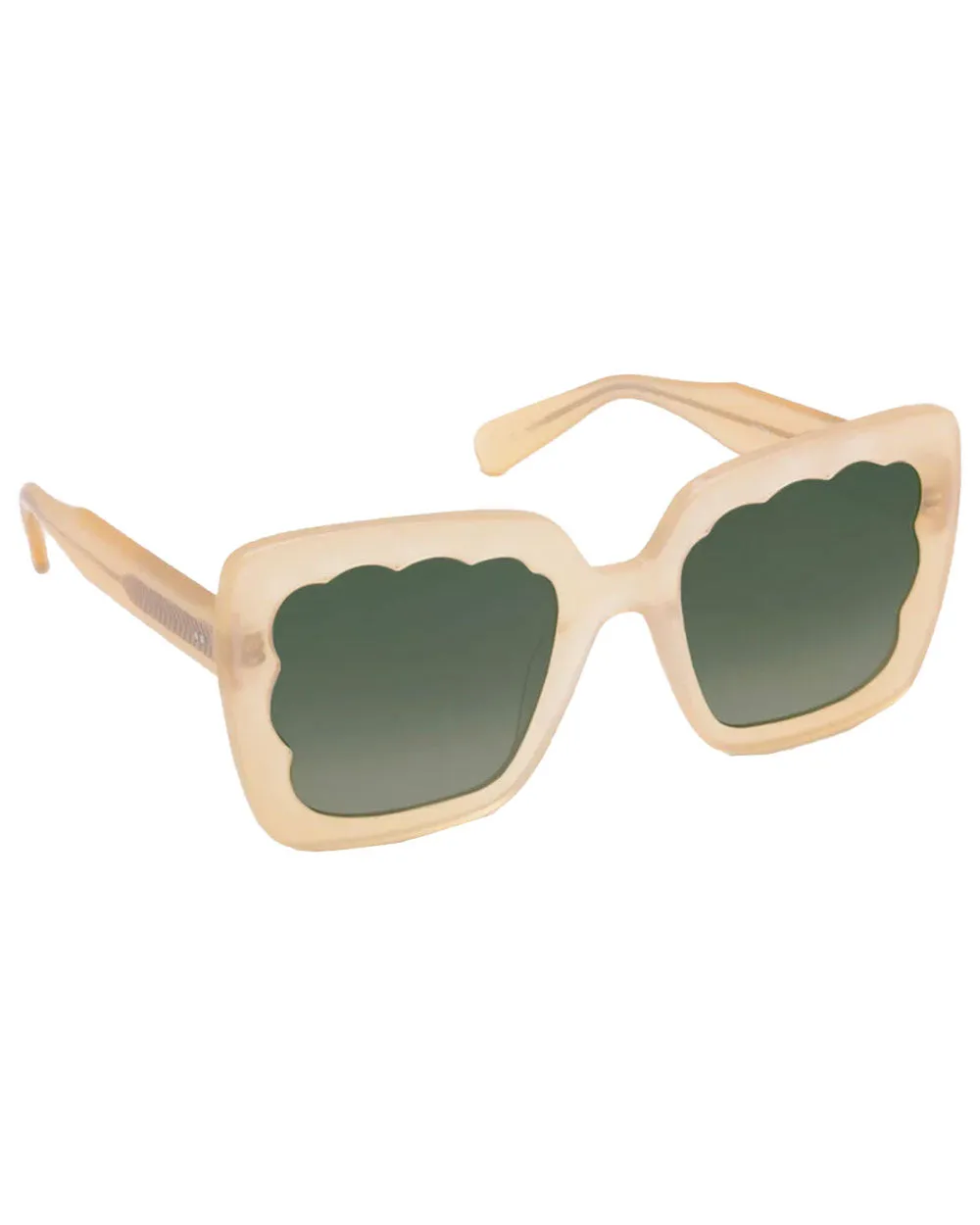 Elizabeth Sunglasses in Iridescent Blonde Mirrored