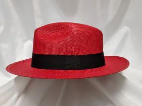 Fedora 7 1/8 (58)- Red (Montecristi Panama) #20-139