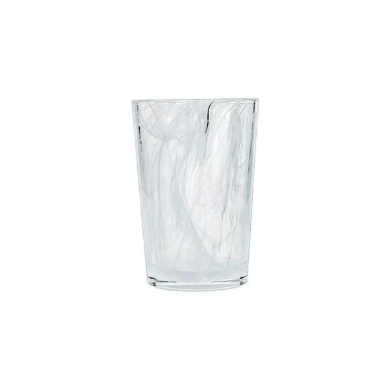 Fortessa 14-oz Swirl White Glass