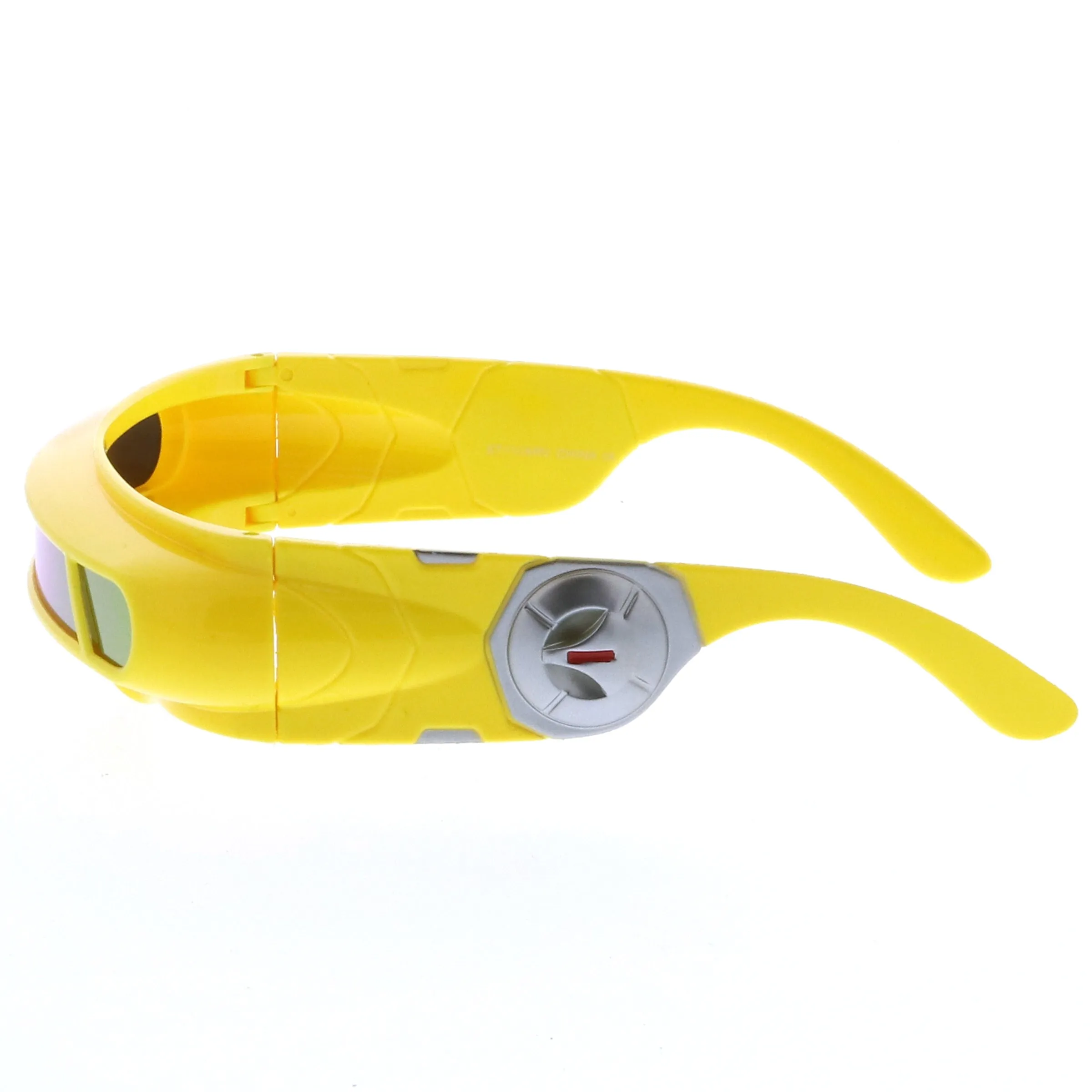 Futuristic Mono Cyclops Mirrored Lens Wrap Shield Sunglasses C024