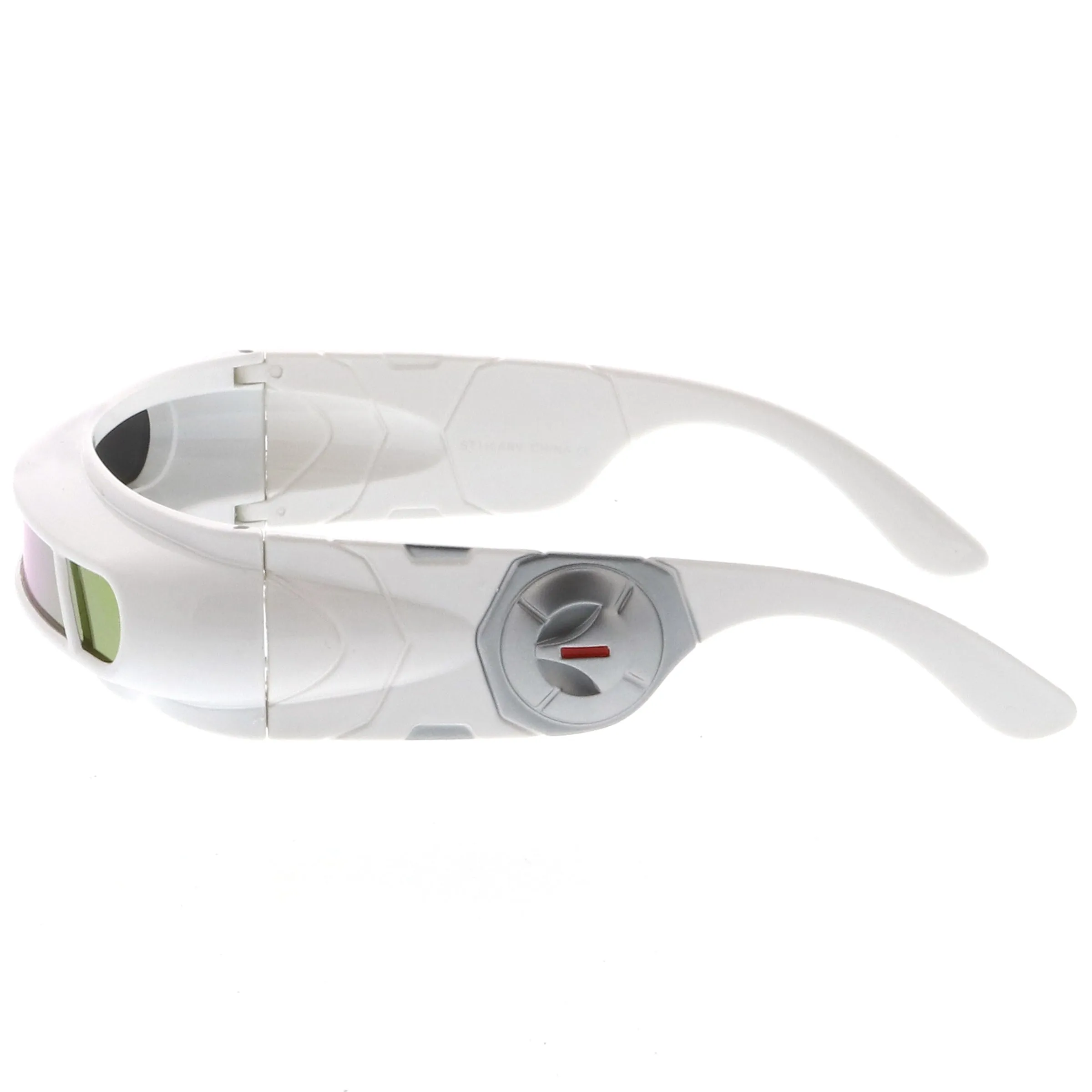 Futuristic Mono Cyclops Mirrored Lens Wrap Shield Sunglasses C024