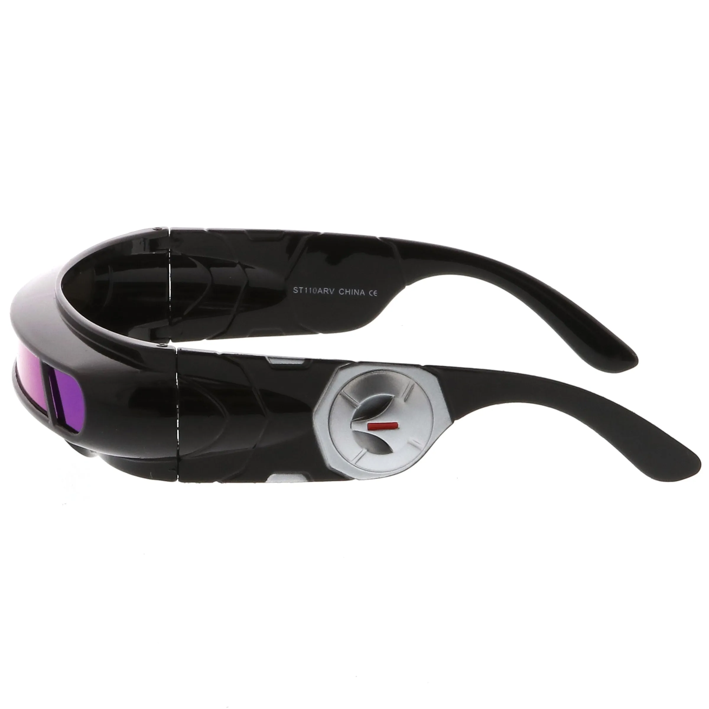 Futuristic Mono Cyclops Mirrored Lens Wrap Shield Sunglasses C024