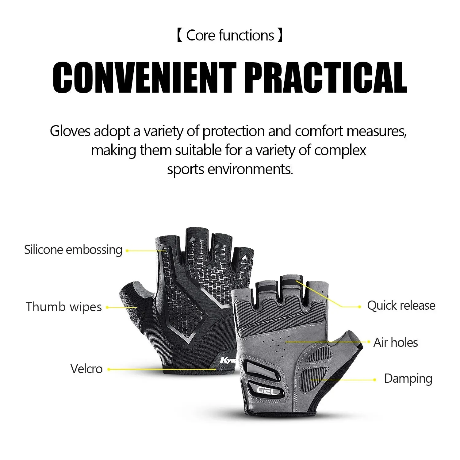 Half Finger Cycling Gloves Liquid Silicone Resistance Shockproof Breathable Sports Bike Fitness Gloves Men's And Women's