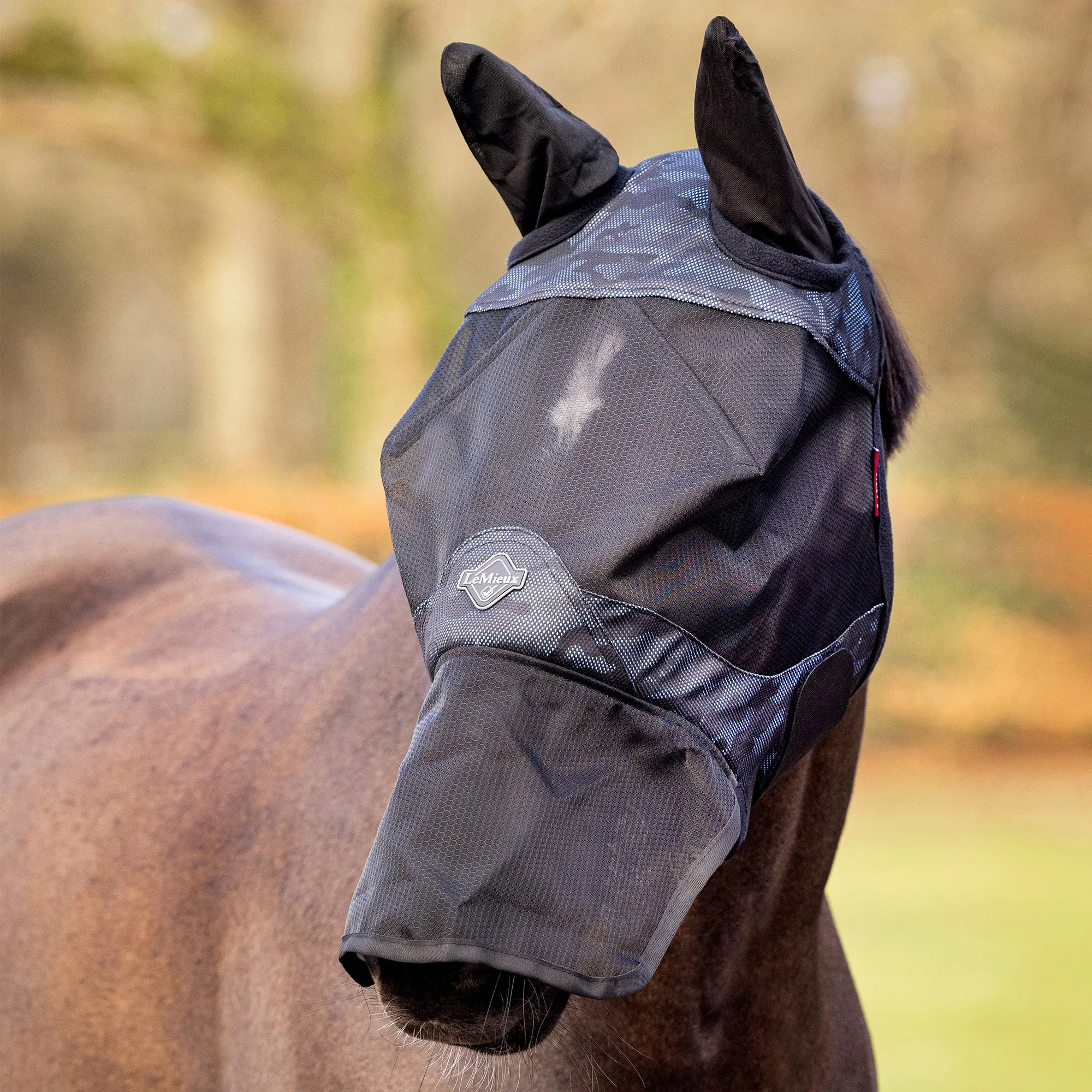 Lemieux Visor-Tek Full Fly Mask - Camo Blue