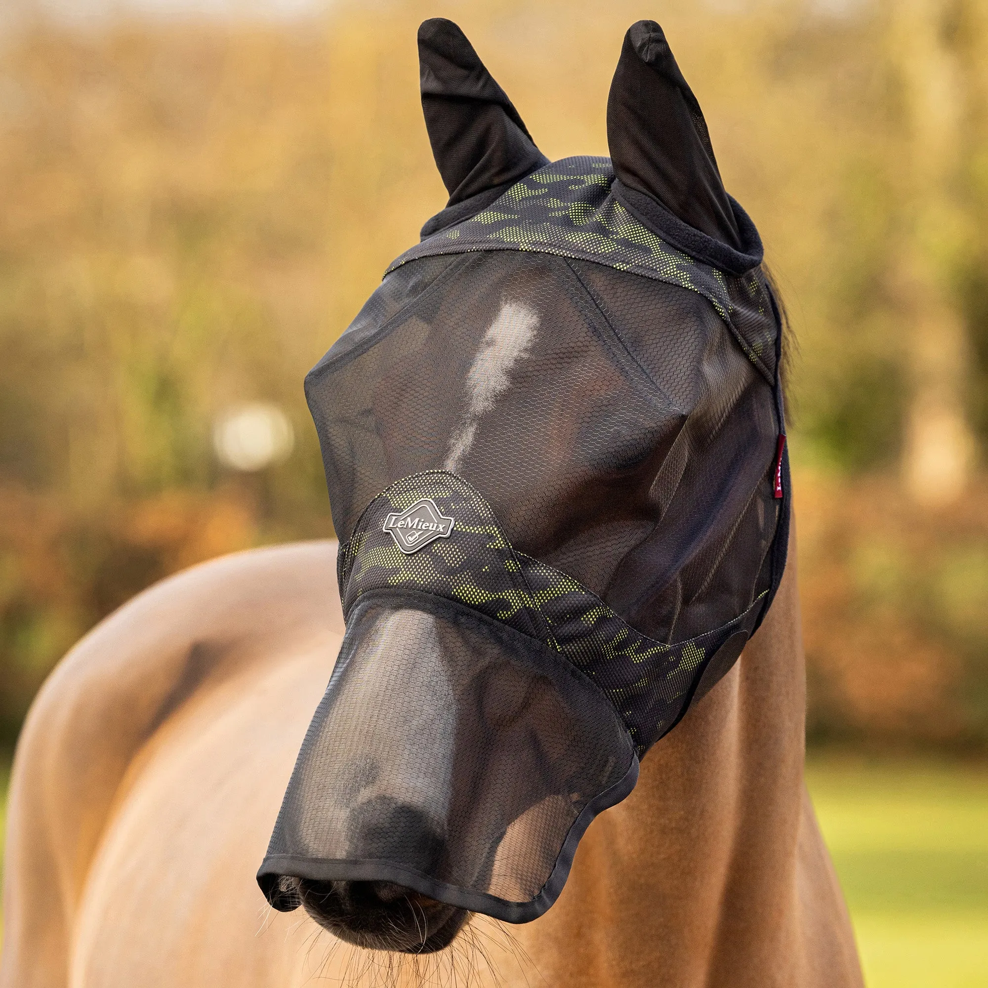 Lemieux Visor-Tek Full Fly Mask - Camo Green