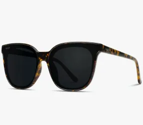 Lucy Oversized Square Polarized Sunglasses | Black Tortoise