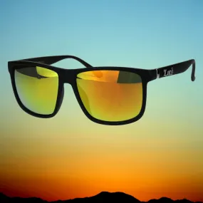 Men's Mirrored Oversized Horned Sunglasses