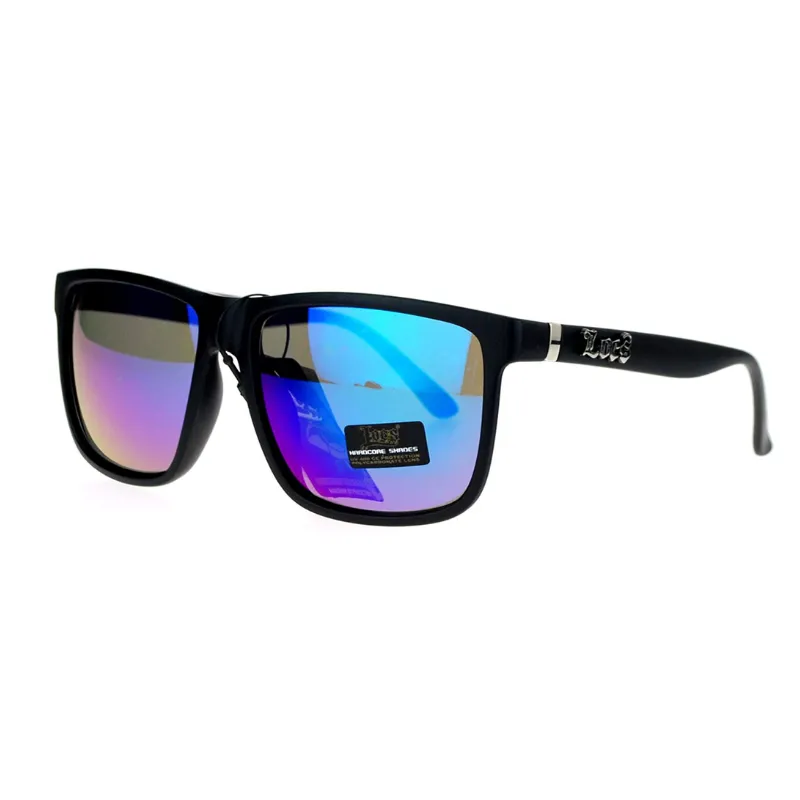 Men's Mirrored Oversized Horned Sunglasses