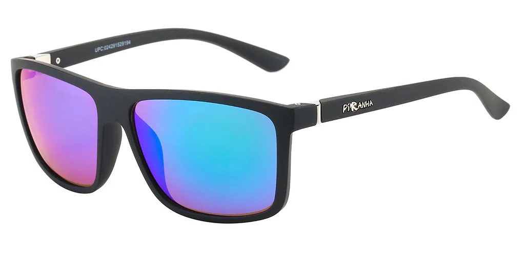 Mirrored Classic Matte Black Sunglasses - Xander