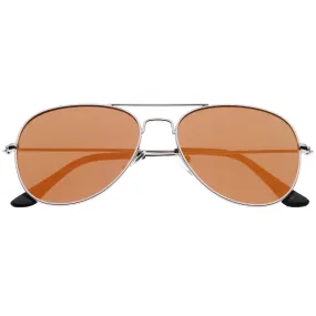 Modern Flat Lens Wire Metal Aviator Sunglasses A174