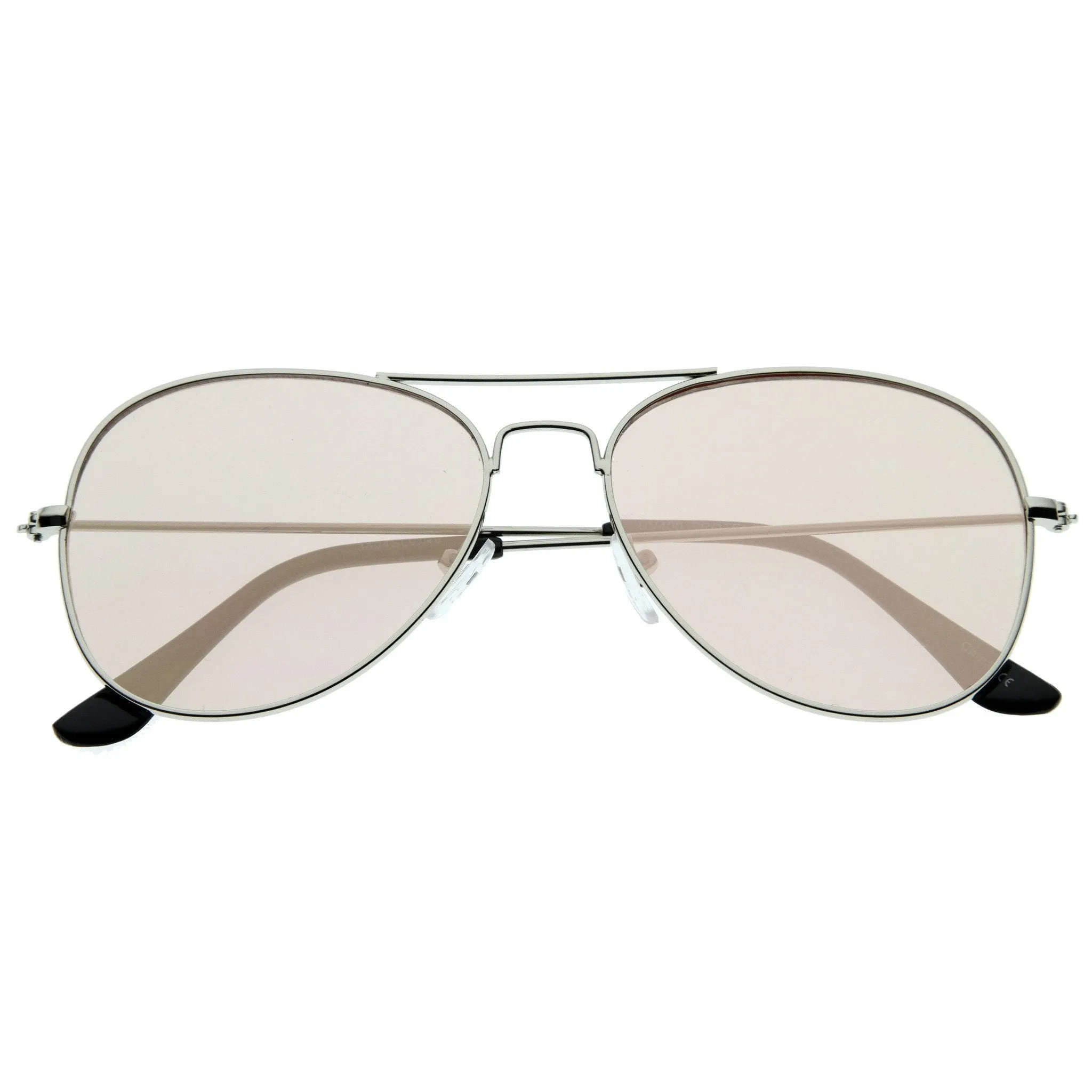 Modern Flat Lens Wire Metal Aviator Sunglasses A174