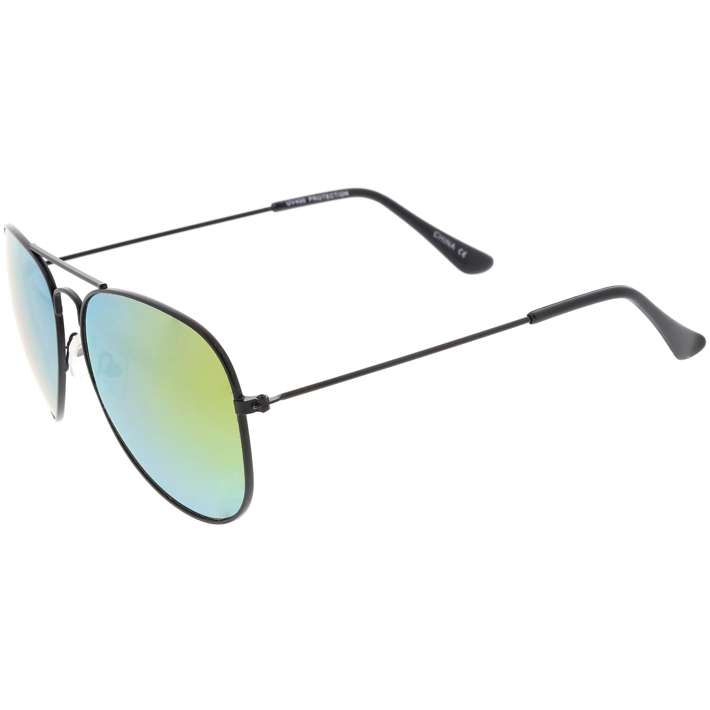 Oversize Slim Metal Temple Square Lens Horn Rimmed Sunglasses C779