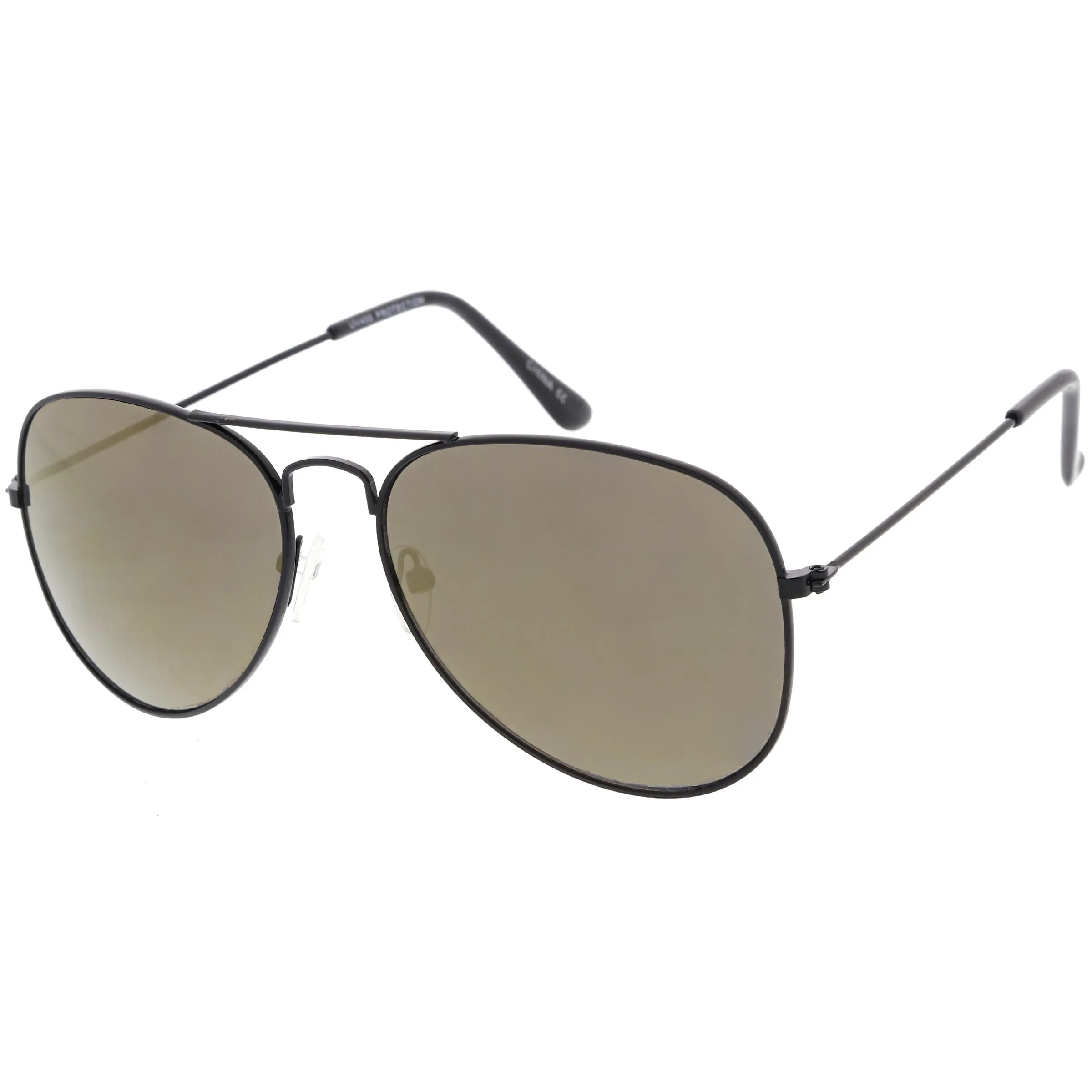 Oversize Slim Metal Temple Square Lens Horn Rimmed Sunglasses C779