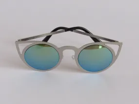 Petrol Colour Mirrored Sunglasses