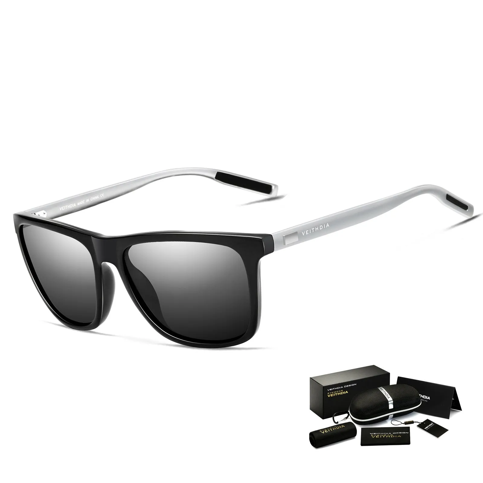 Polarized Sunglasses for Women, Square Mirrored Trendy Shades with UV Protection