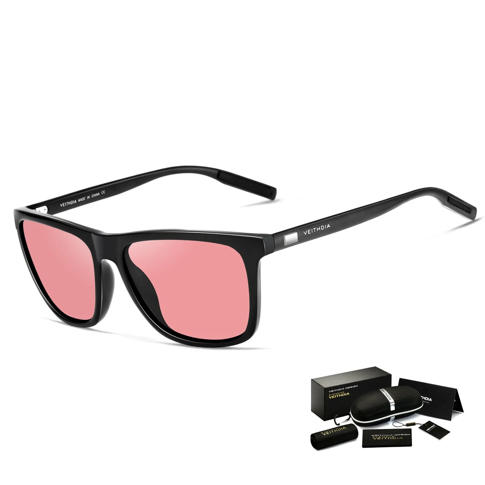 Polarized Sunglasses for Women, Square Mirrored Trendy Shades with UV Protection