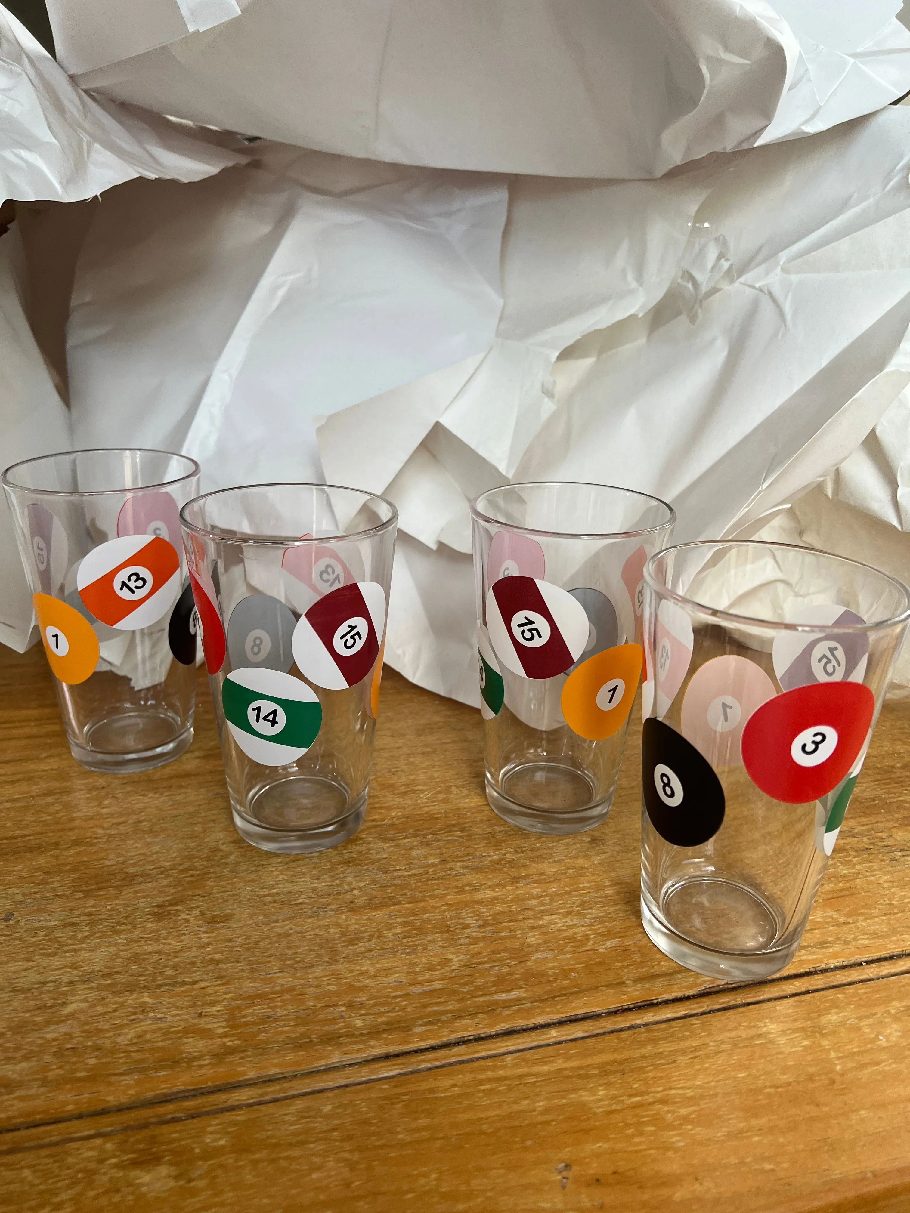 Pool Hall Beer Glasses