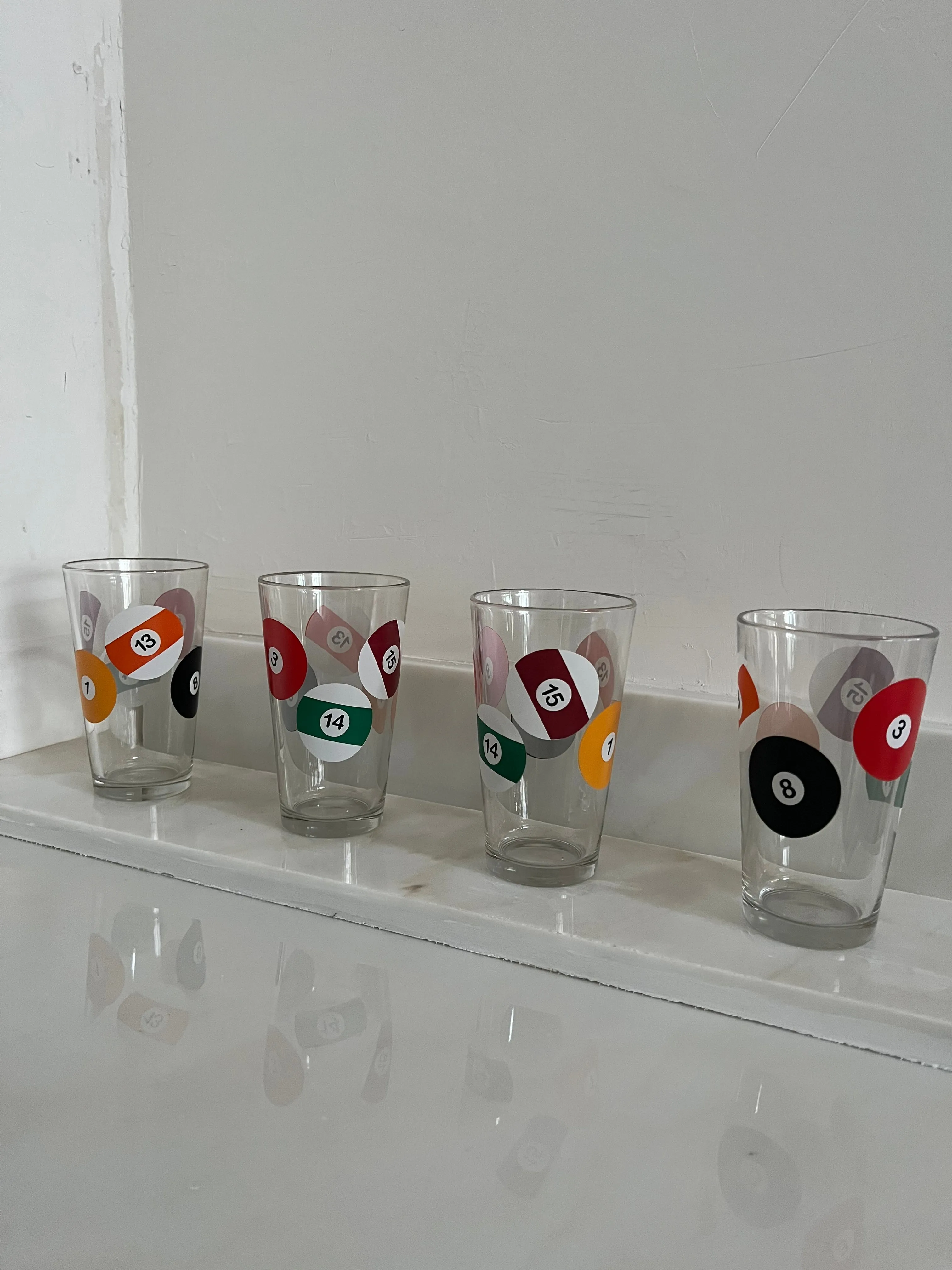 Pool Hall Beer Glasses