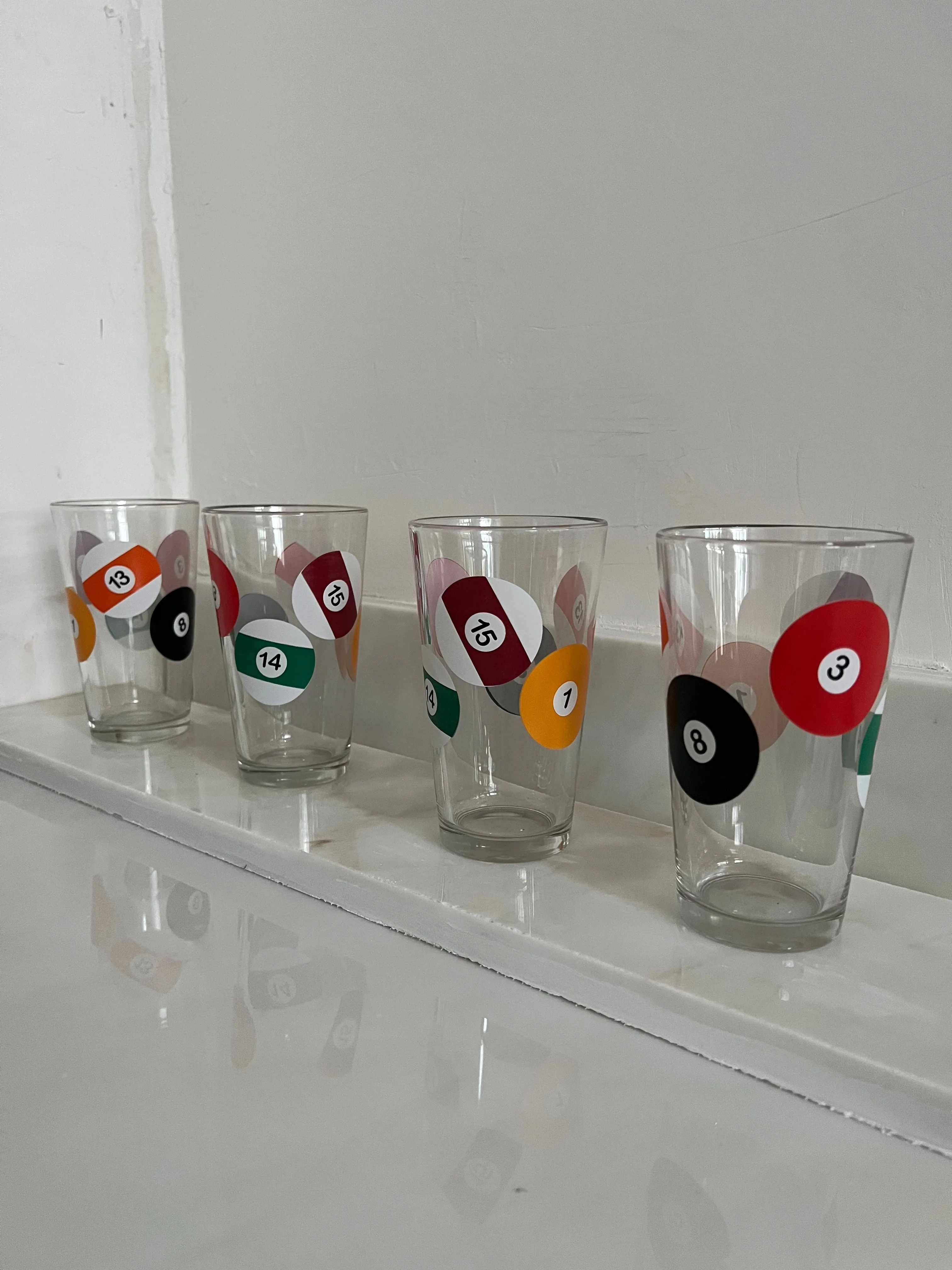 Pool Hall Beer Glasses