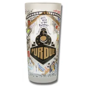 Purdue University Collegiate Frosted Glass Tumbler