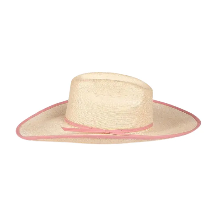 Ringers Western Sterling Straw Hat - Natural/Pink